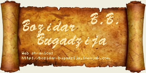 Božidar Bugadžija vizit kartica